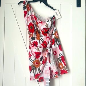 One shoulder mini dress small